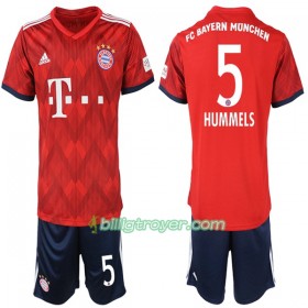 Billige Fotballdrakter FC Bayern München Hummels 5 Barn Hjemmedraktsett 2018/19 Kortermet